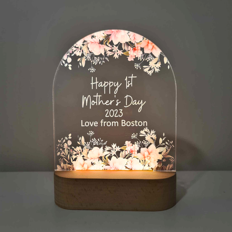 Personalised Happy First Mother's Day LED Light