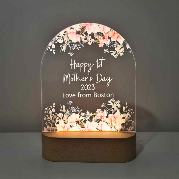 Personalised Happy First Mother's Day LED Light