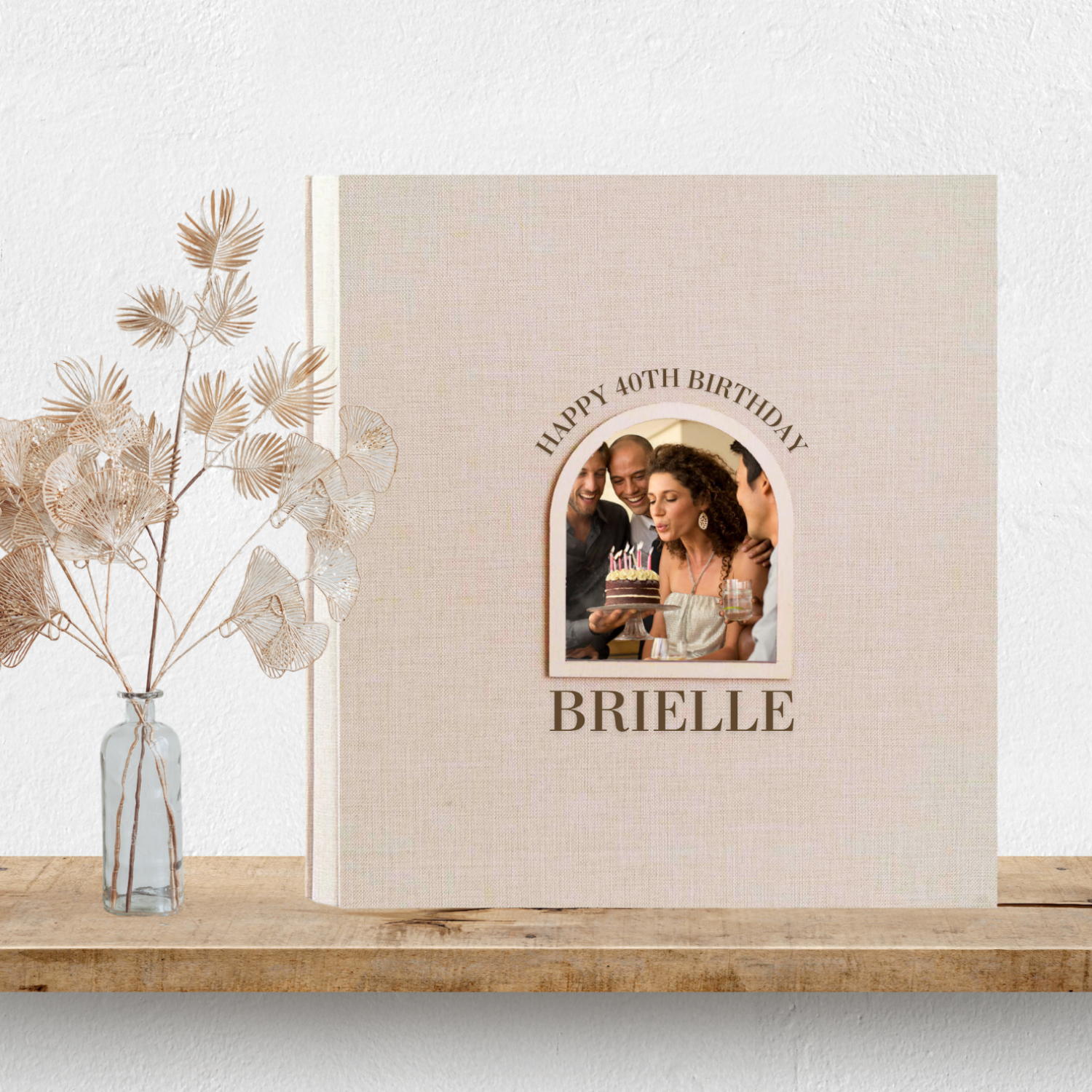 Personalised Birthday Photo Album - Arch Window Design 2