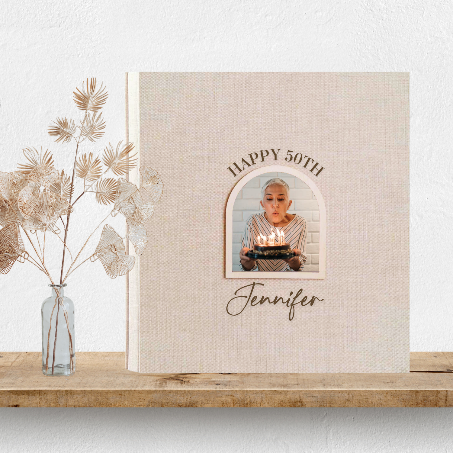 Personalised Birthday Photo Album - Arch Window Design 3