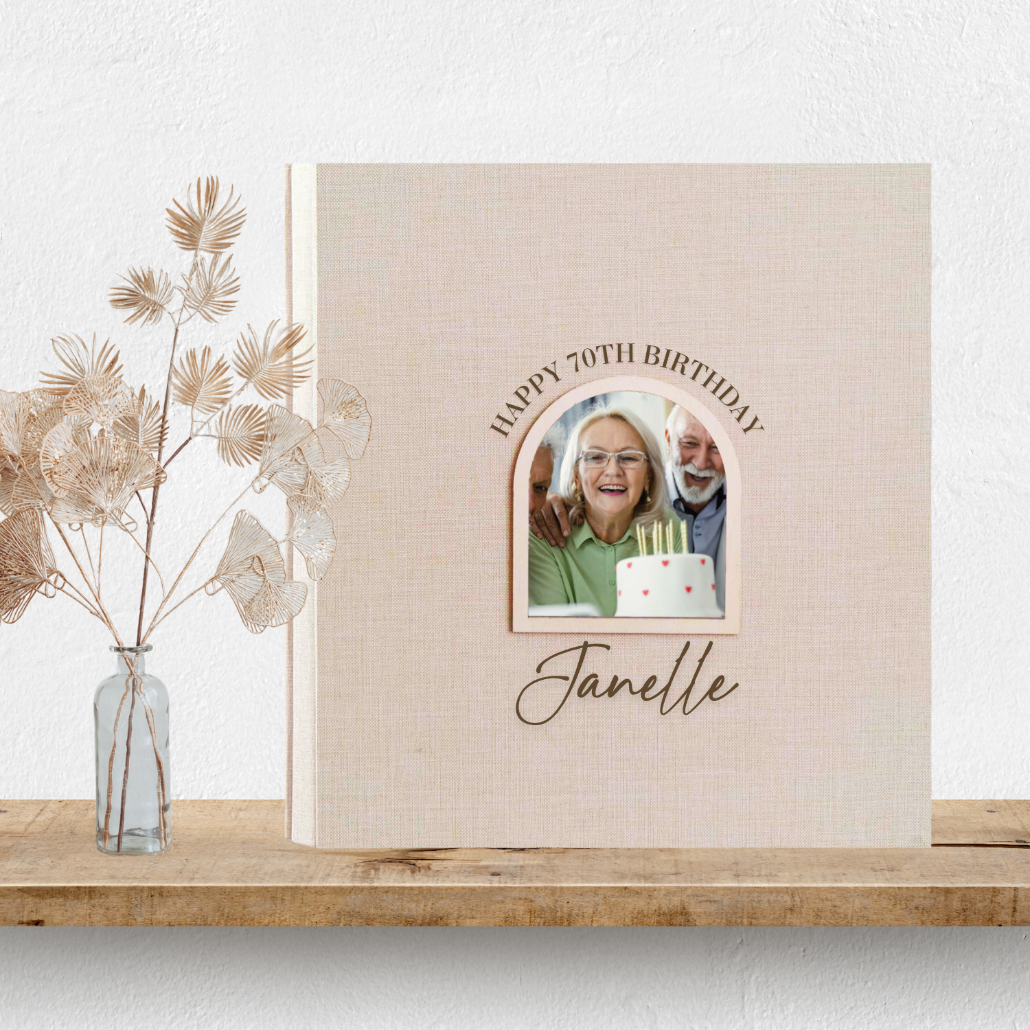 Personalised Birthday Photo Album - Arch Window Design 4