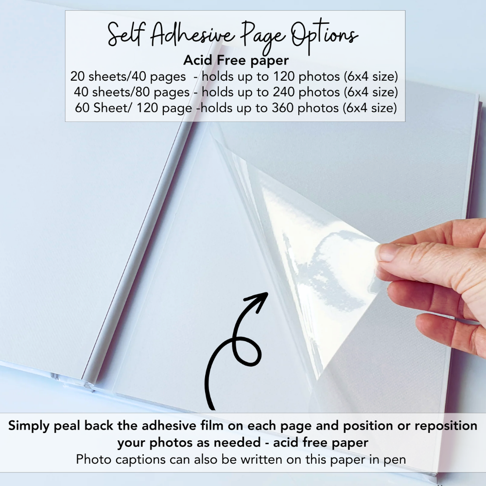 Personalised Baby Gift Photo Album - Arch Window Design 1