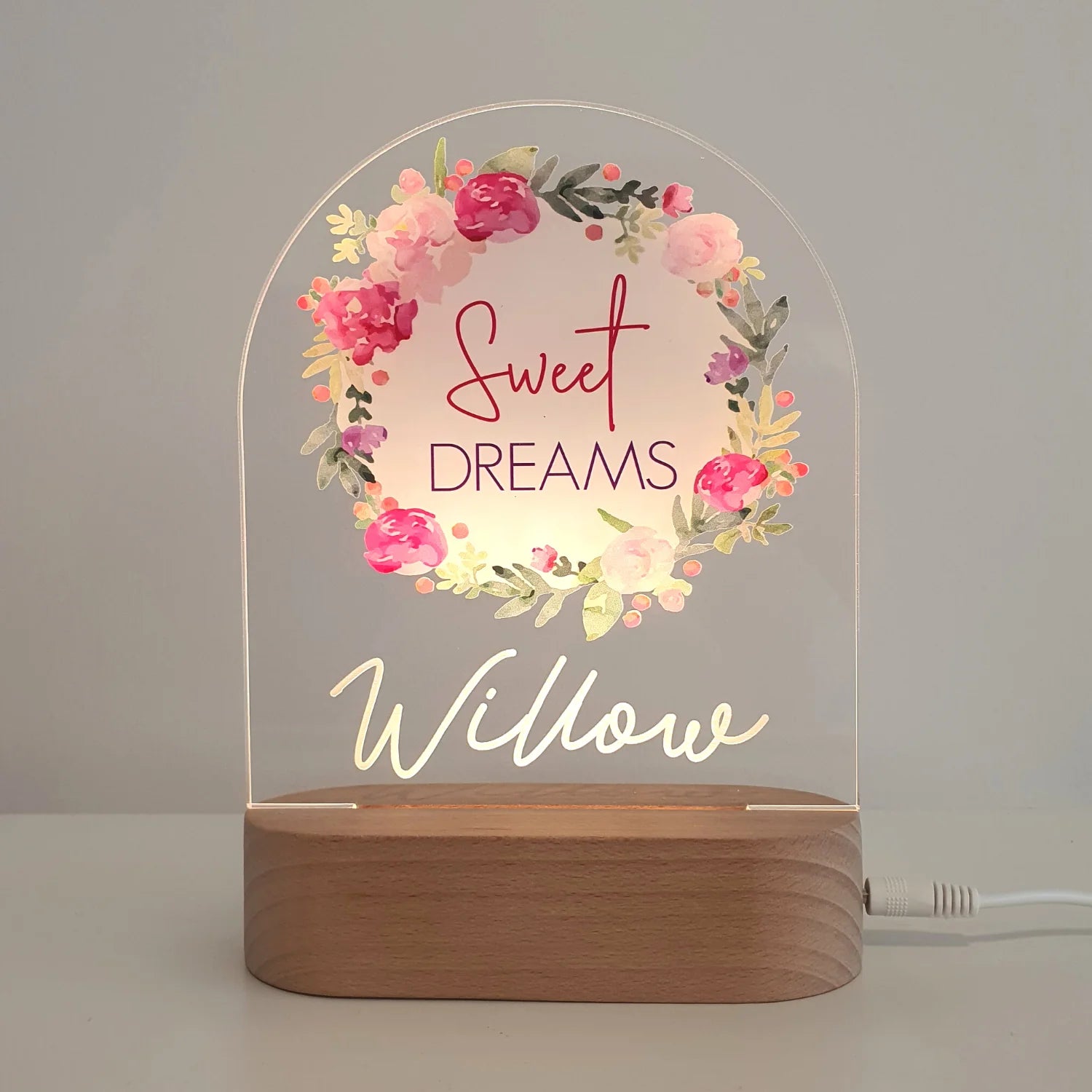 Printed Night Lights Personalised Plaque (Plaque Only)