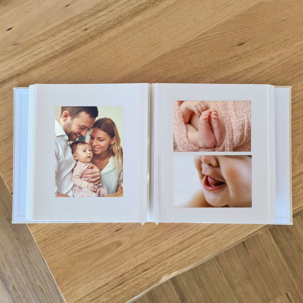 Personalised Christening Baptism Photo Album - Arch Window Design 2