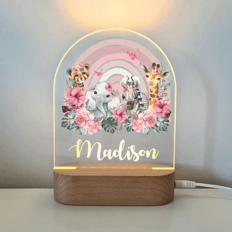 Printed Night Lights Personalised Plaque (Plaque Only)