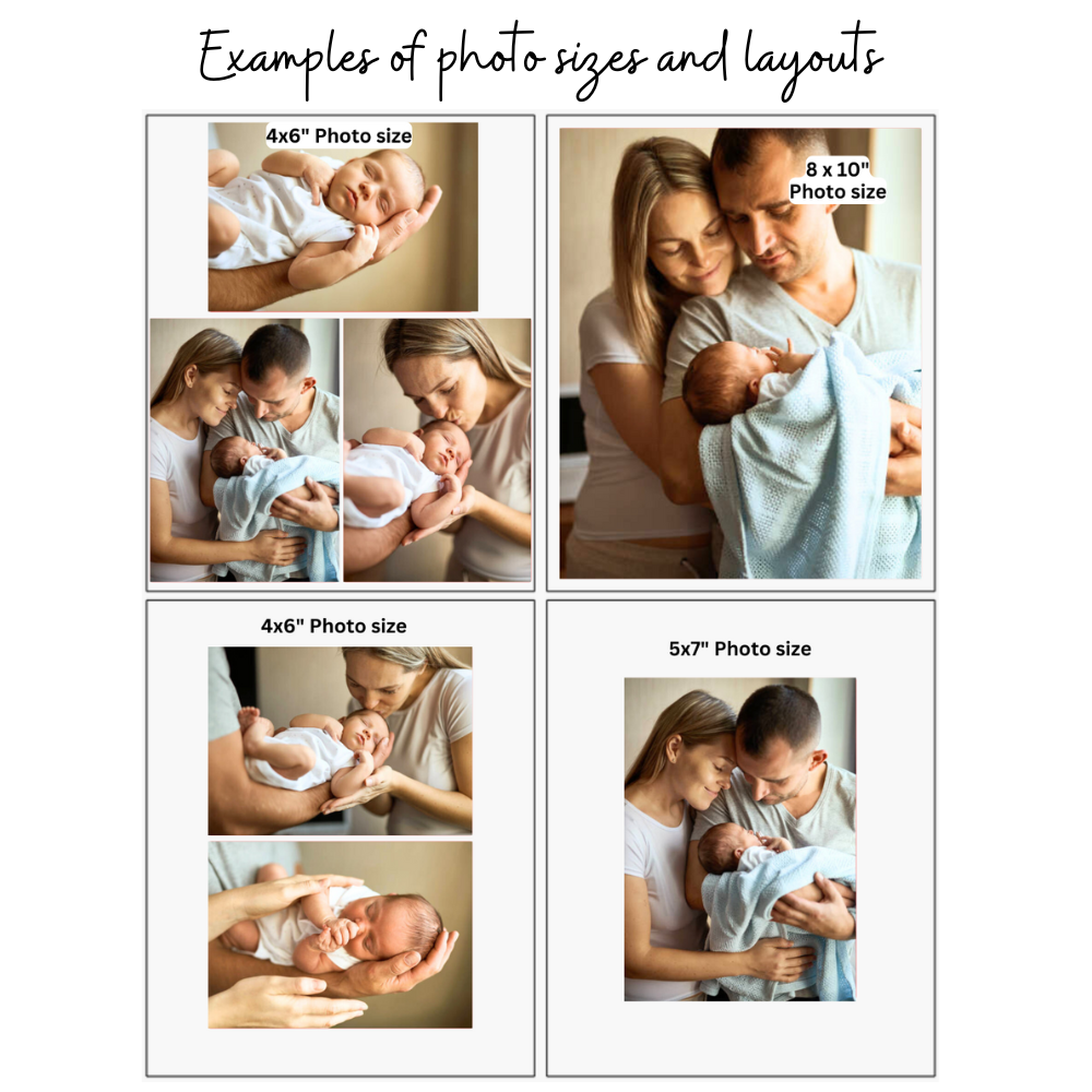 Personalised Baby Gift Photo Album - Arch Window Design 1