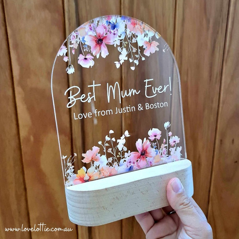 Best Mum Ever - Personalised LED Night Light