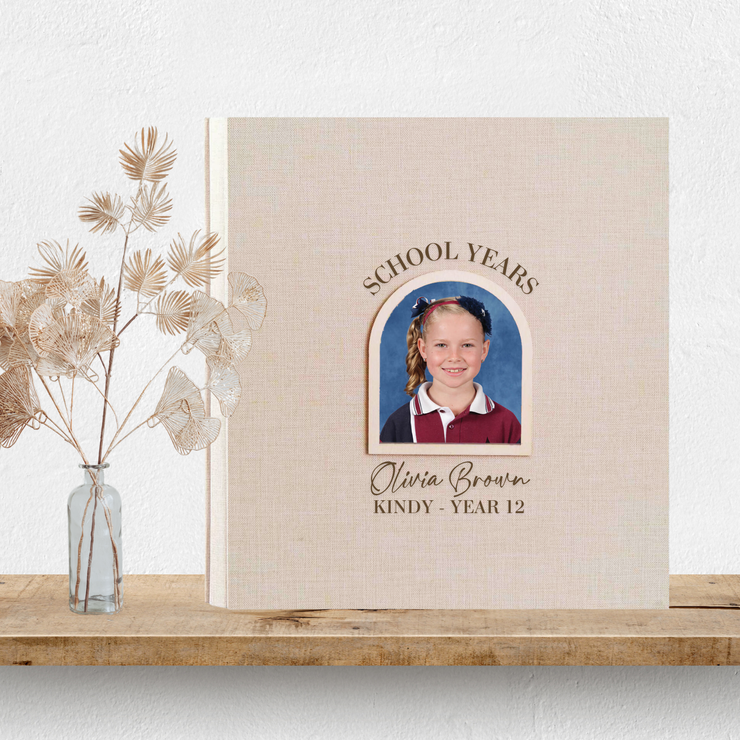 Personalised School Photo Album - Arch Window Design 2