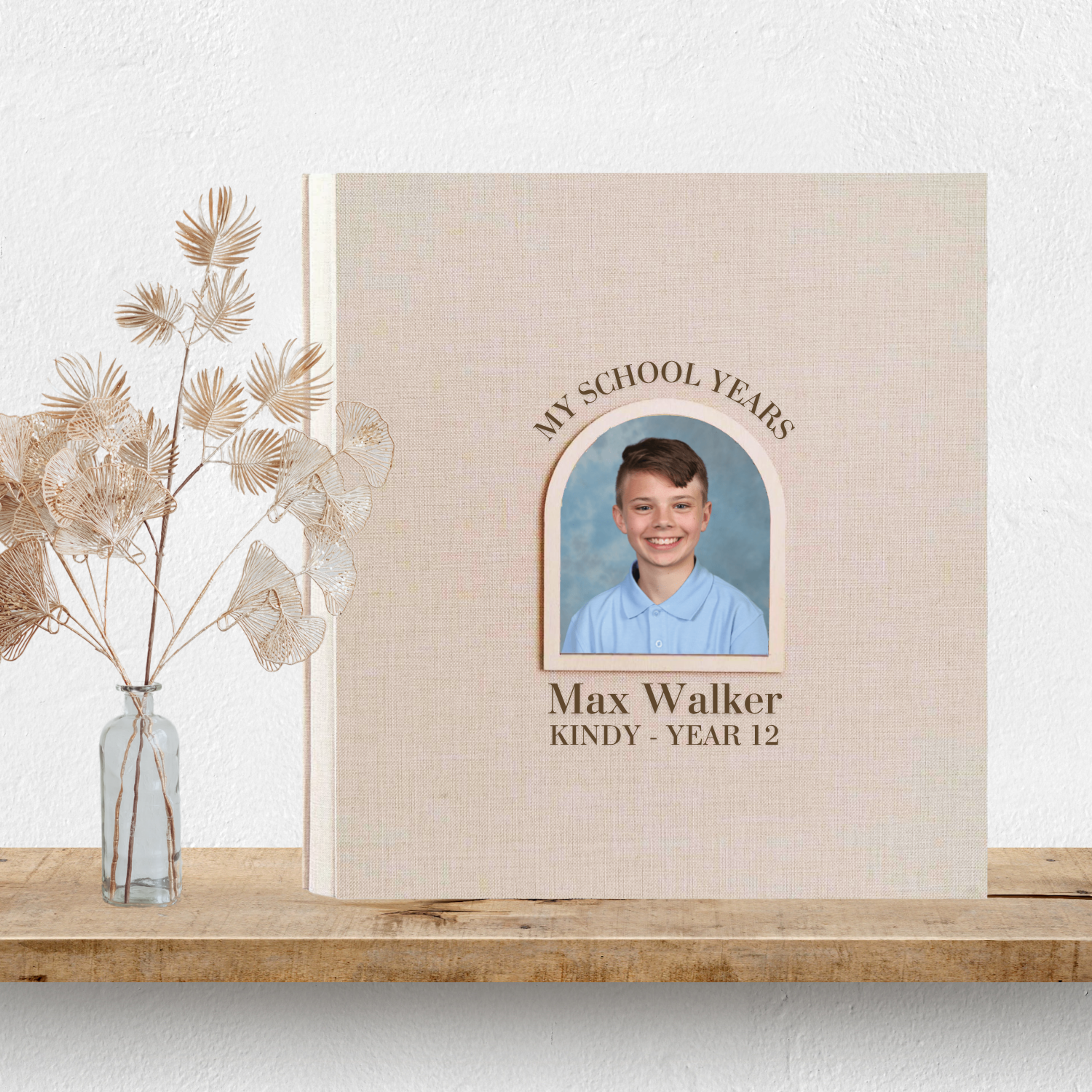 Personalised School Photo Album - Arch Window Design 3
