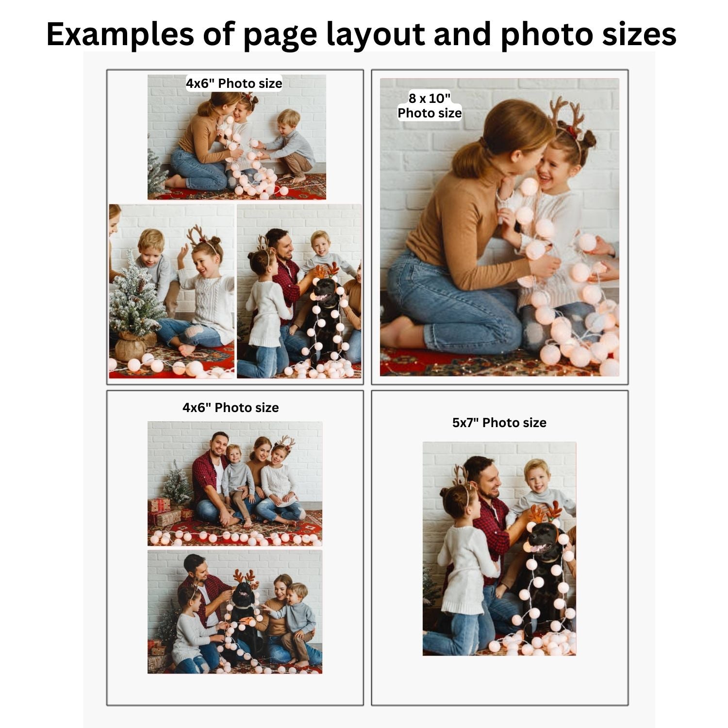 Personalised Christmas Photo Album - Arch Window Design 1