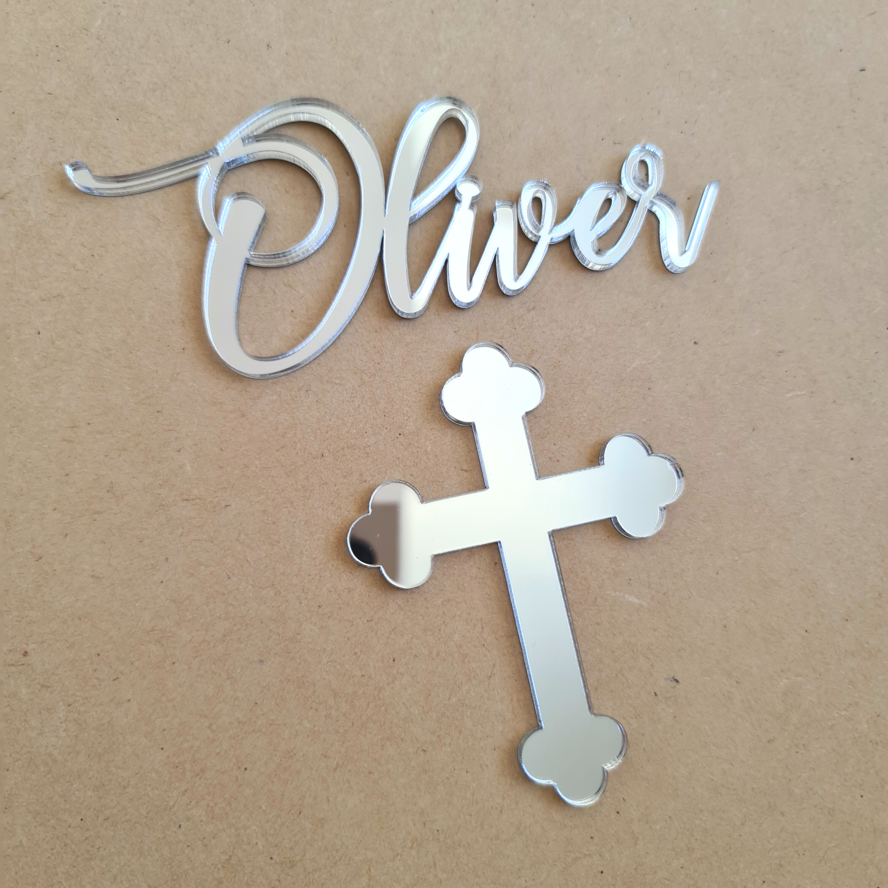 Custom Holy Communion Baptism Cake Plaque - Oliver