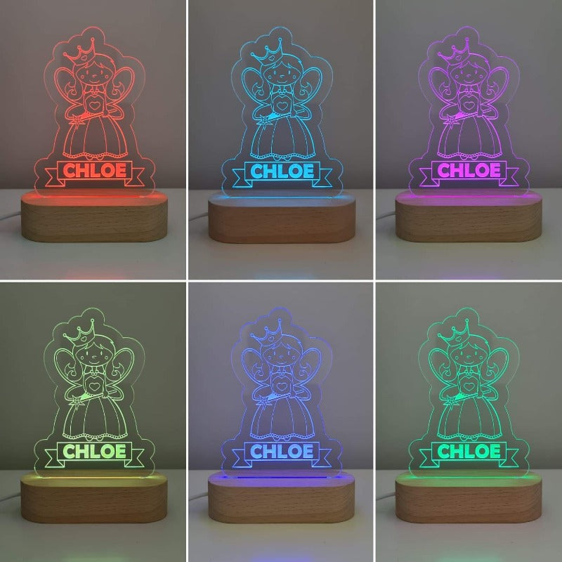 Nursery Decor Night Light Custom Name Princess