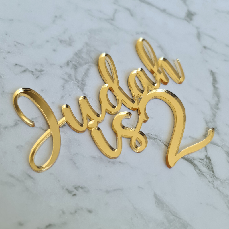 Custom Happy Birthday Cake Plaque - Judah