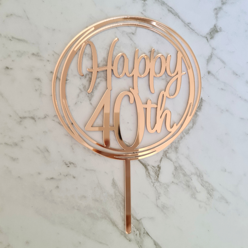 Custom Happy Birthday Cake Topper - Happy Number