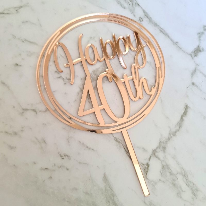Custom Happy Birthday Cake Topper - Happy Number