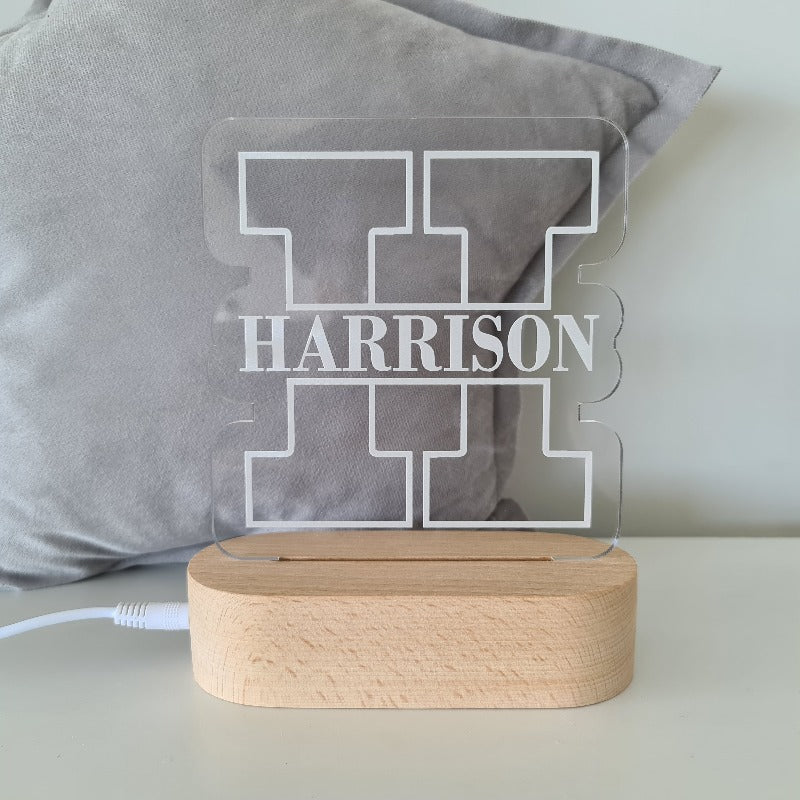 Baby Night Light with Custom Name - Letter Shape