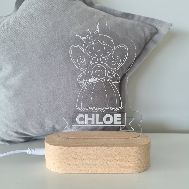 Nursery Decor Night Light Custom Name Princess