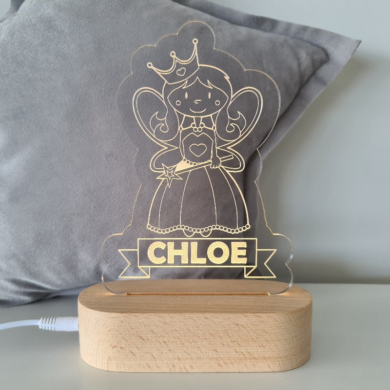 Nursery Decor Night Light Custom Name Princess