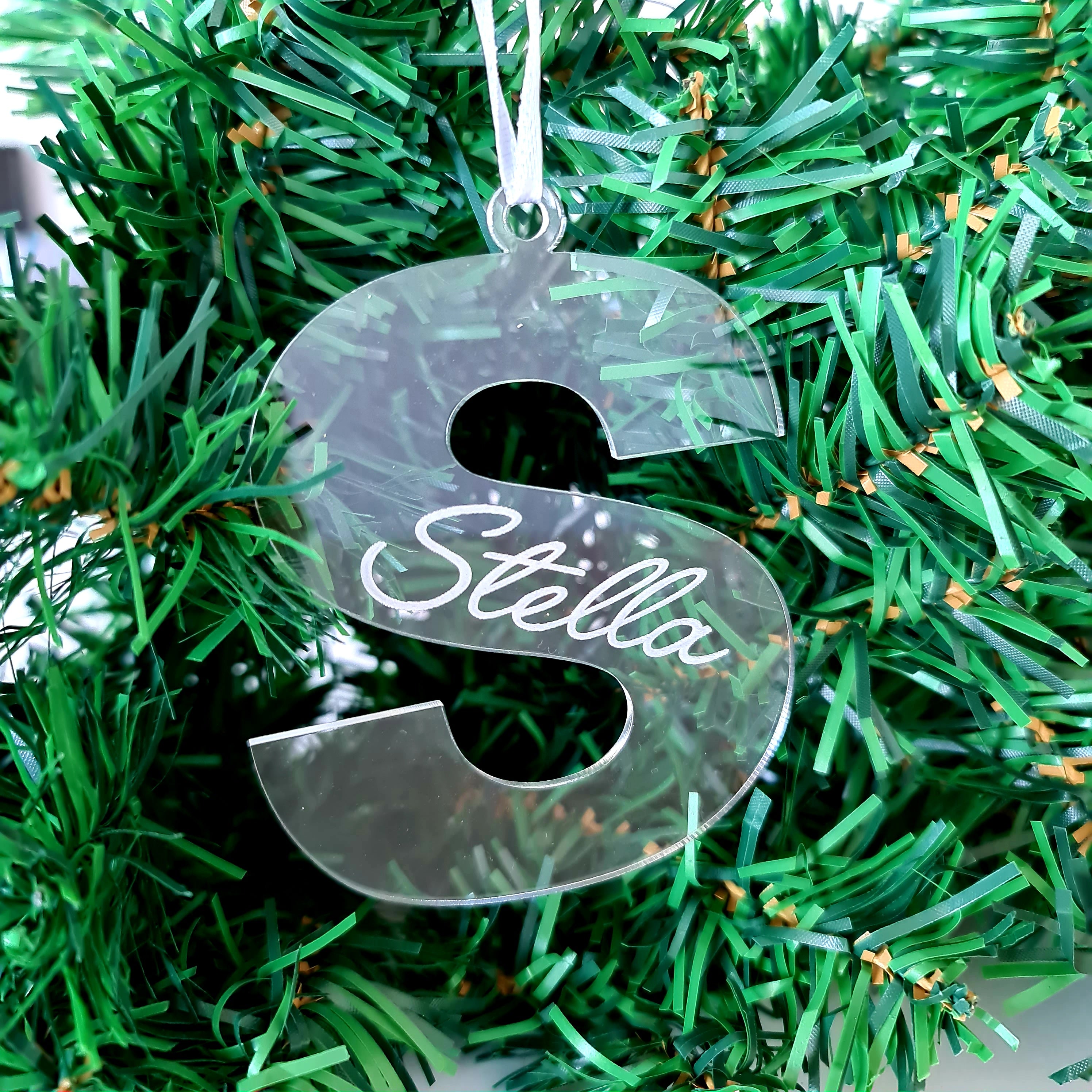 Personalised Christmas Tree Decorations - Letter