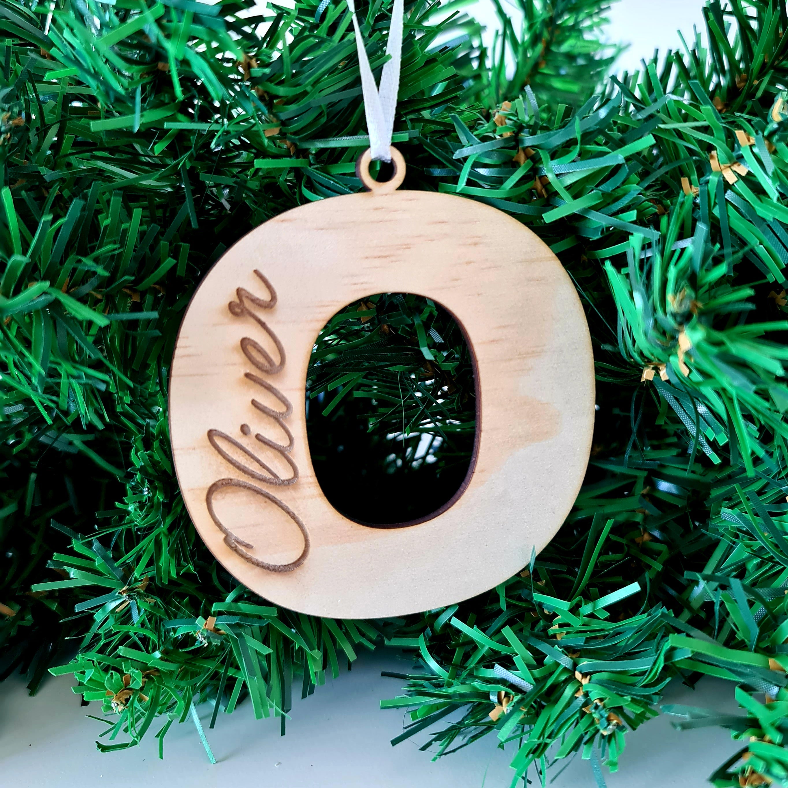 Personalised Christmas Tree Decorations - Letter