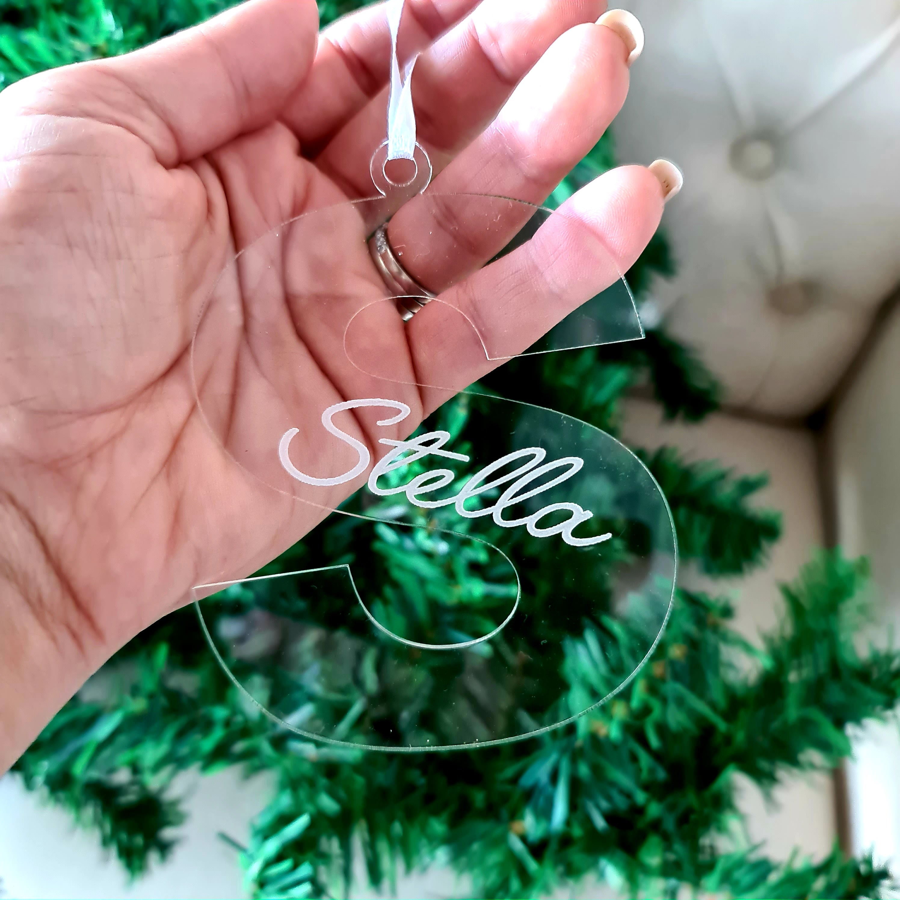 Personalised Christmas Tree Decorations - Letter