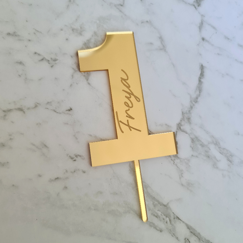 Custom Happy Birthday Cake Topper - Freya