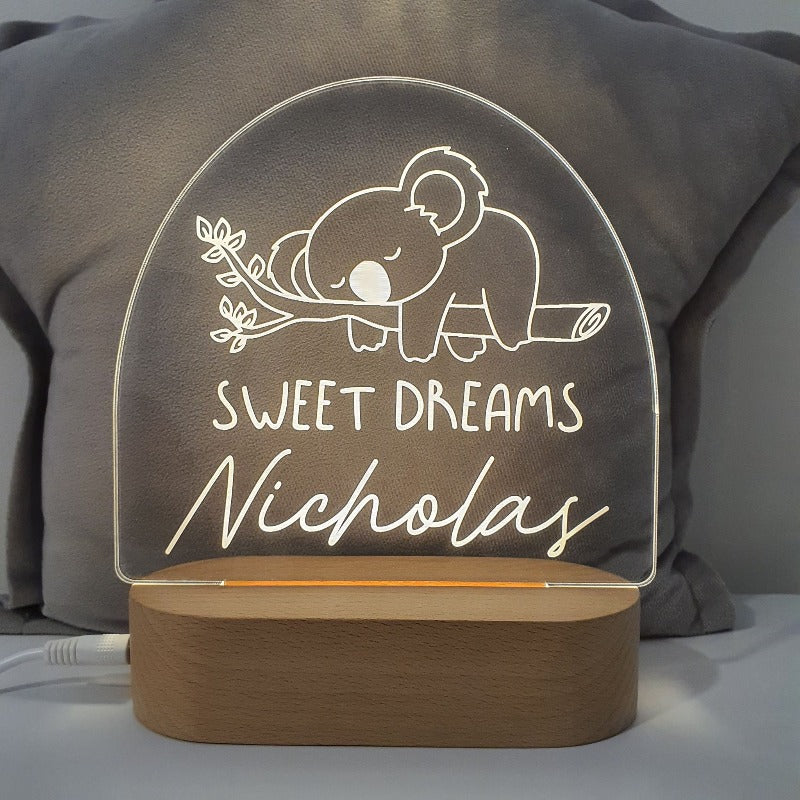 Personalised Baby Night Light - Koala Sweet Dreams