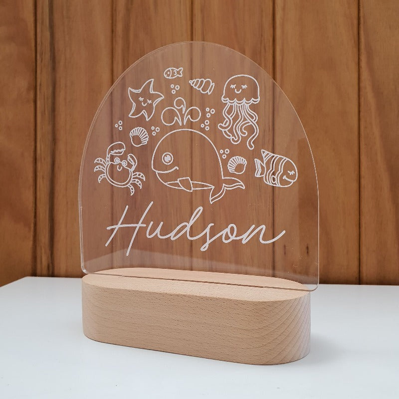 Personalised Baby Night Light - Sea Friends