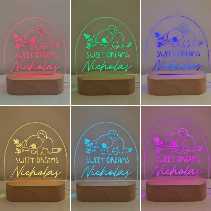 Personalised Baby Night Light - Koala Sweet Dreams
