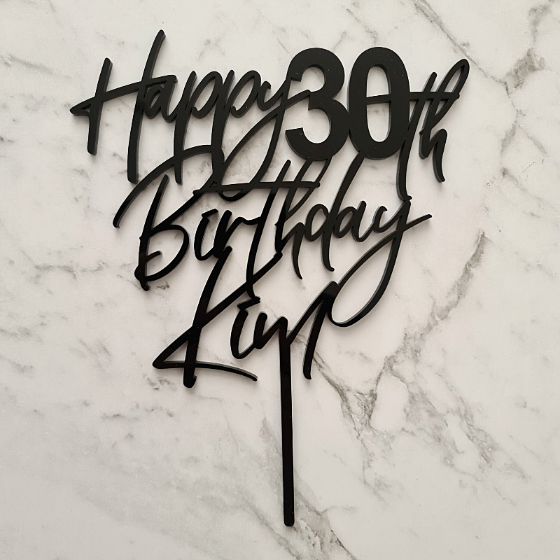 Custom Happy Birthday Cake Topper - Kim