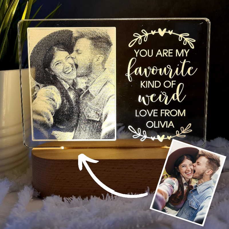 Valentine's Day Personalised Photo Light - Favourite Weird