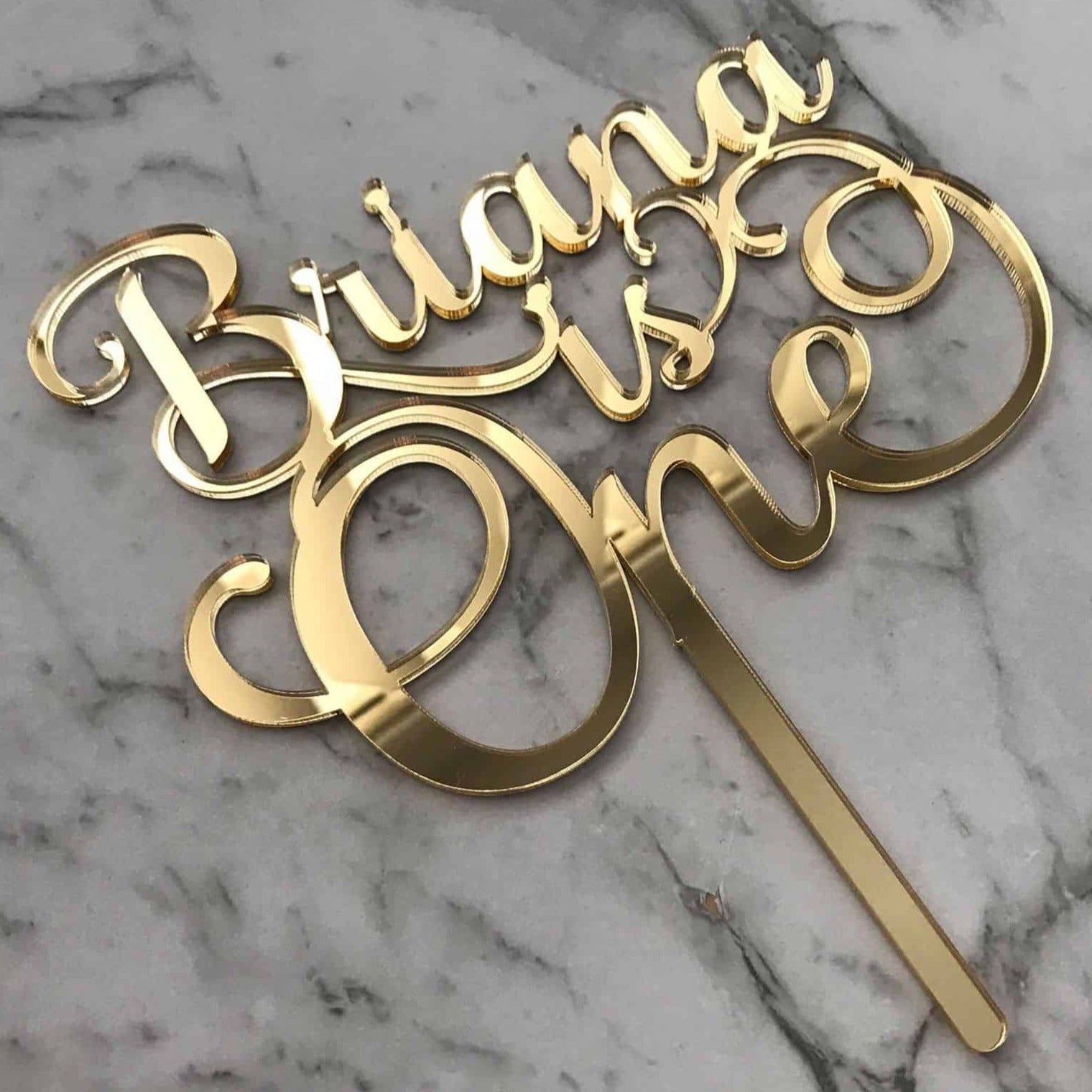 Custom Name/Age Birthday Cake Topper Style Briana