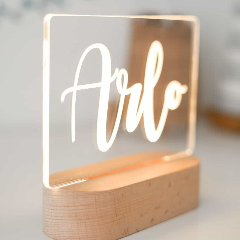 Personalised Baby Night Light - Script