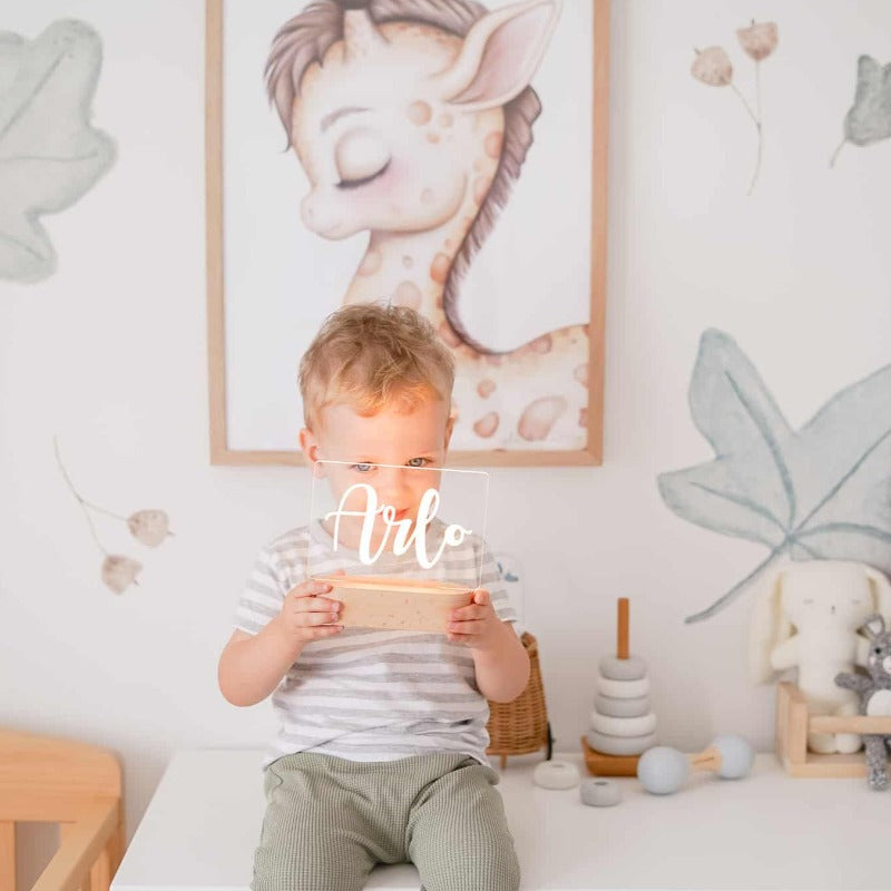 Personalised Baby Night Light - Script