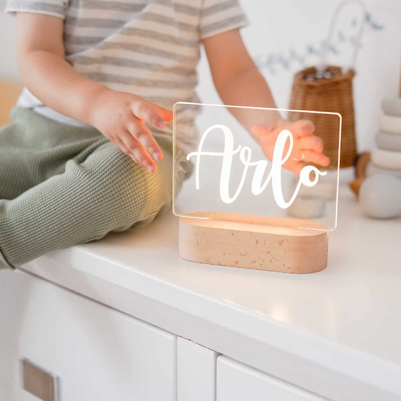 Personalised Baby Night Light - Script