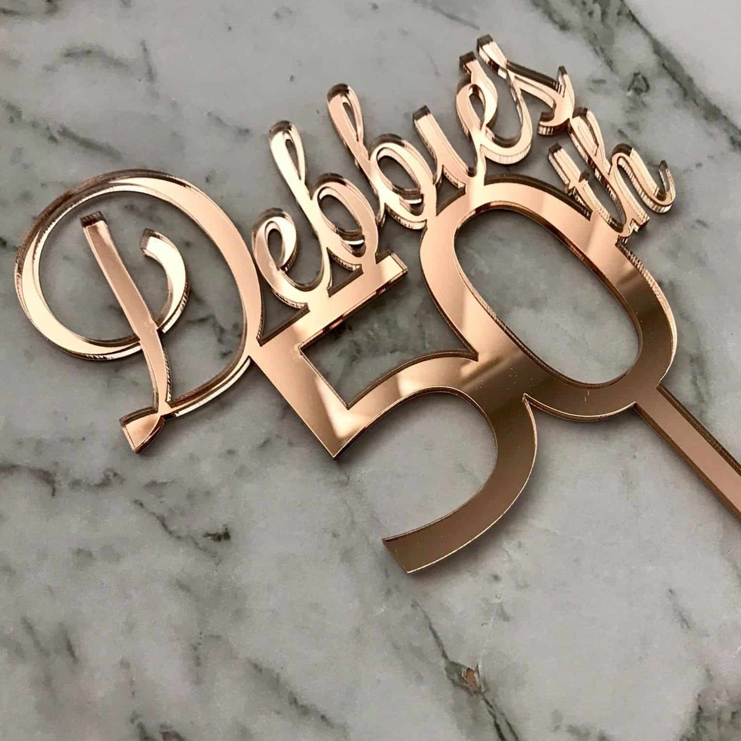 Custom Name/Age Birthday Cake Topper Style Debbie