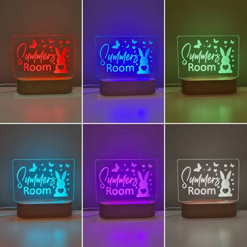 Personalised Baby Night Light - Bunny