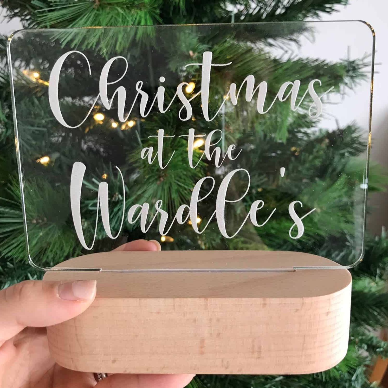 personalised Christmas light