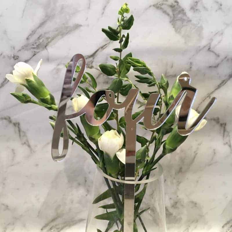 Silver Table Numbers 1 – 15 Mirror Acrylic