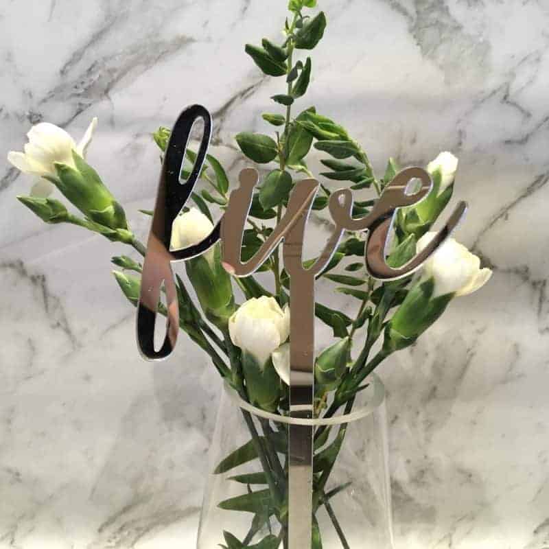 Silver Table Numbers 1 – 10 Mirror Acrylic