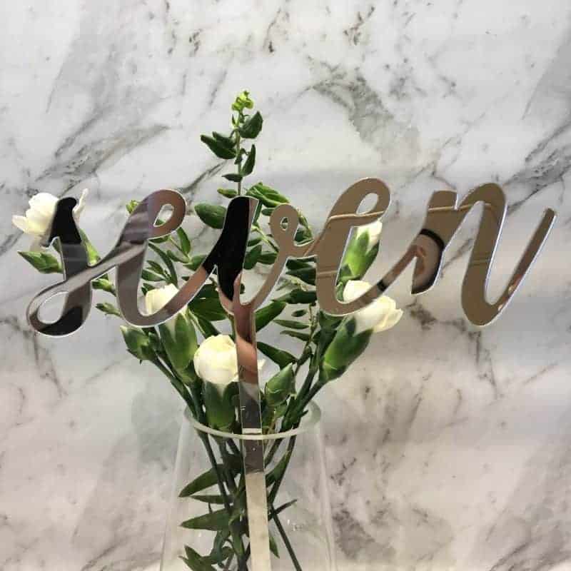 Silver Table Numbers 1 – 10 Mirror Acrylic