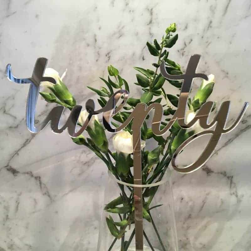 Silver Table Numbers 1 – 20 Mirror Acrylic