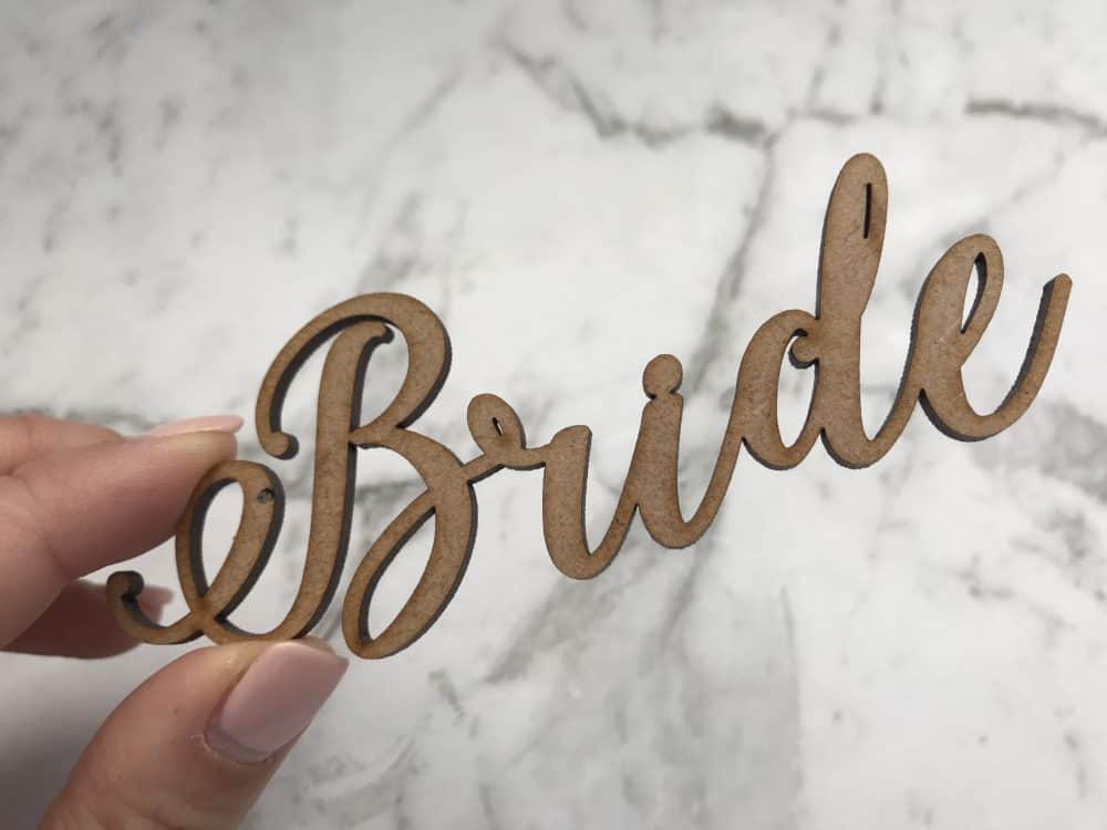 place card wood