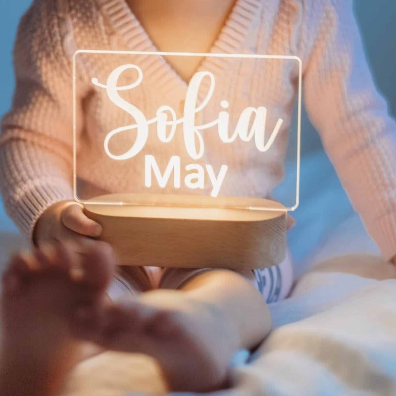 Personalised Kids Night Light - Script 2 names