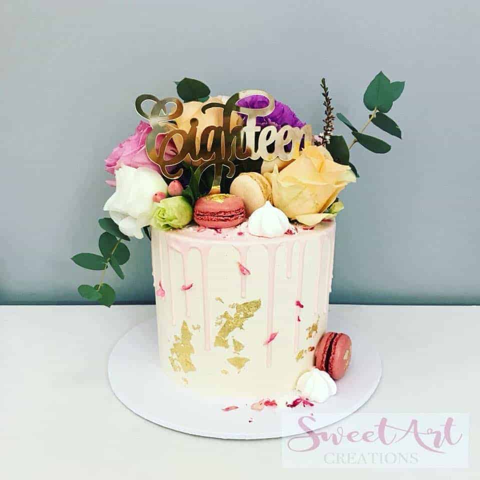 Eighteen Acrylic Gold Mirror 18th Birthday Cake Topper