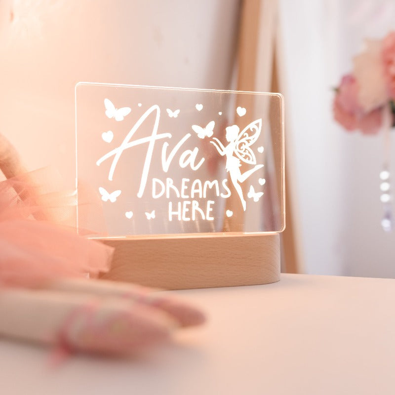 Personalised Baby Night Light - Fairy