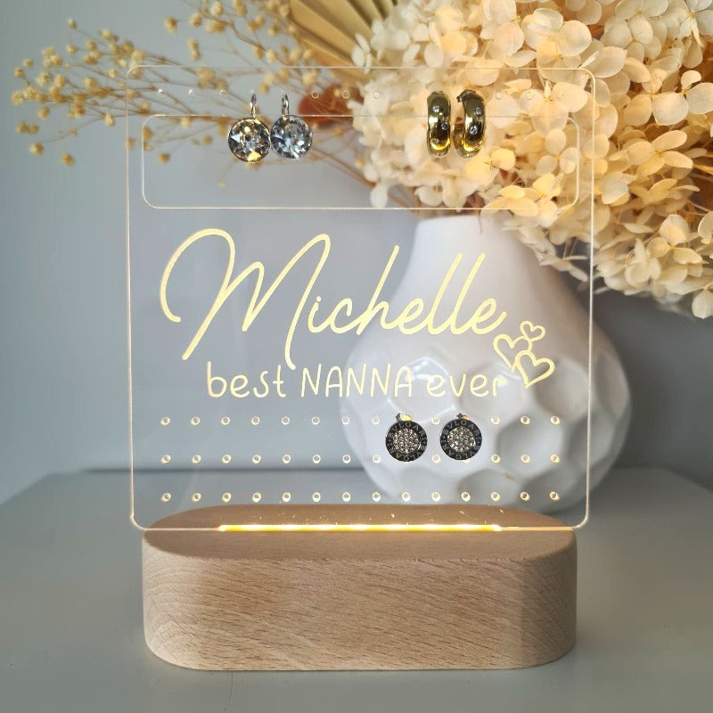 Custom Earring Stand - Best Nanna Ever