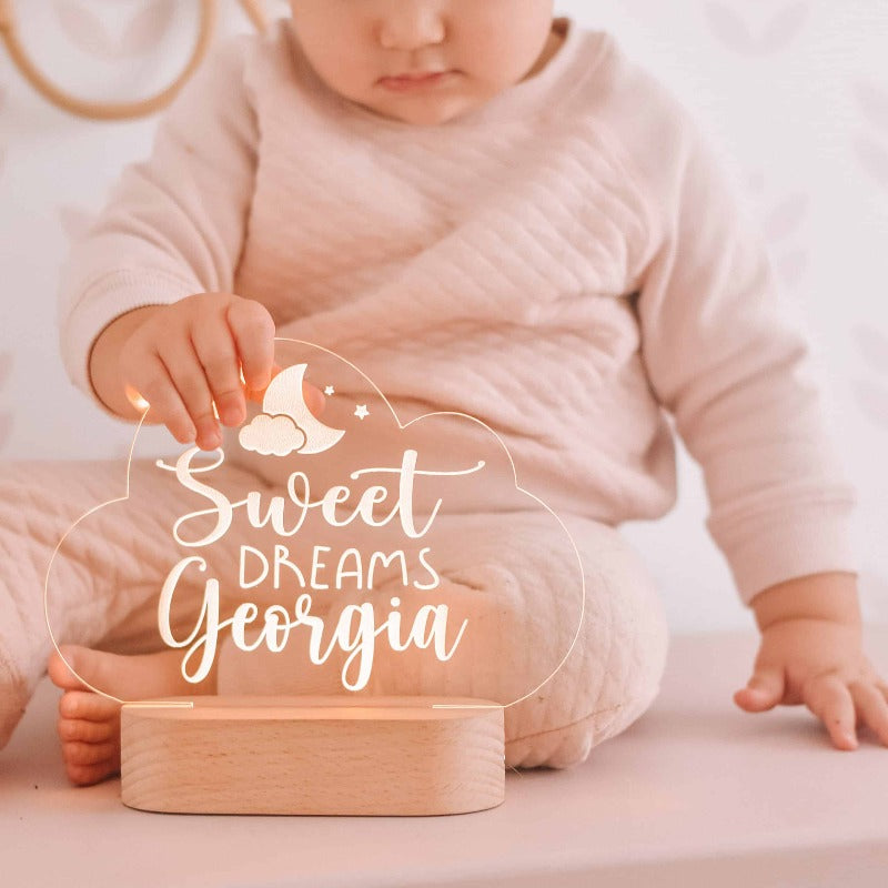 Personalised Baby Night Light - Cloud
