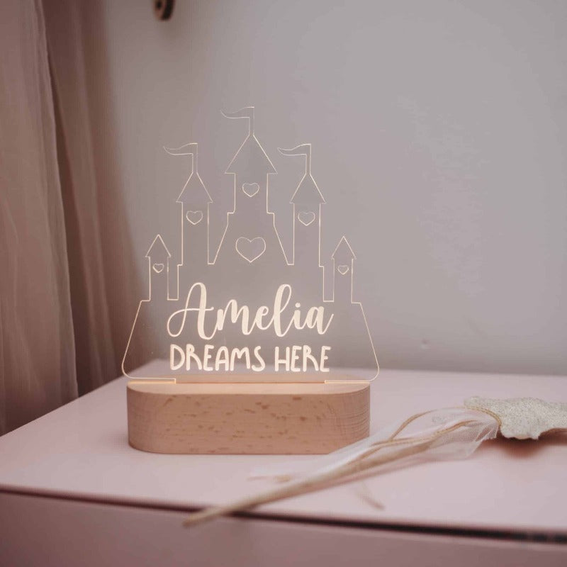 Personalised Baby Night Light - Castle