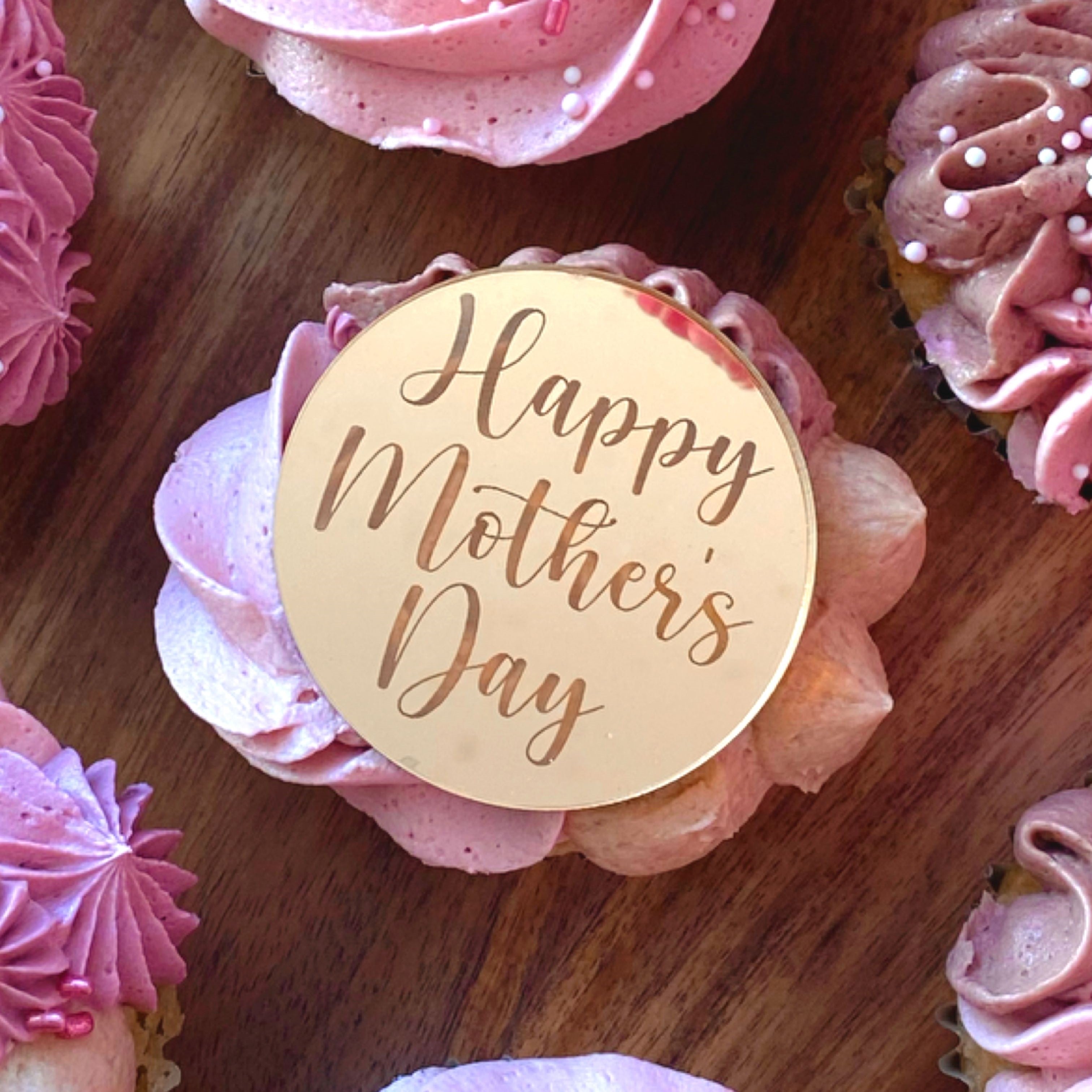 10 x Cupcake Plaques - Happy Mother's Day